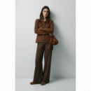 Pantalones Mujer Pantalón ESE O ESE Leisure Tabaco