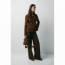 Pantalones Mujer Pantalón ESE O ESE Leisure Tabaco