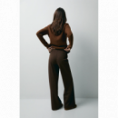 Pantalones Mujer Pantalón ESE O ESE Leisure Tabaco