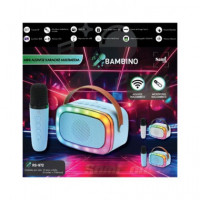 SAMI Mini Altavoz Portatil Karaoke BLUETOOTH Bambino  Micro Sd,luz Rgb,microfono Inalambrico RS-972