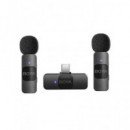 BOYA Pack de 2 Microfonos Inalambrico de Solapa BY-V20 Conector Tipo C