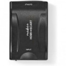 NEDIS Convertidor HDMI Entrada a Euroconector Salida 1080P Full HD con Alimentacion VCON3461BK