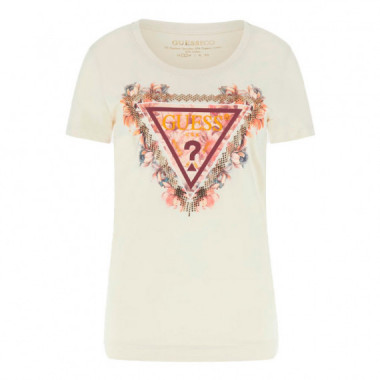 Camiseta logotipo tri&aacute;ngulo floral
