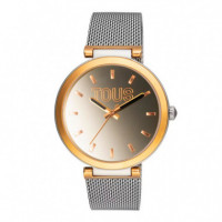 Reloj Analógico con Brazalete de Acero y Caja de Aluminio en Color Ipg Dorado TOUS S-mesh Mirror