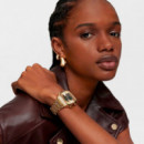 Reloj Digital con Brazalete de Acero Ipg  Dorado D-bear  TOUS