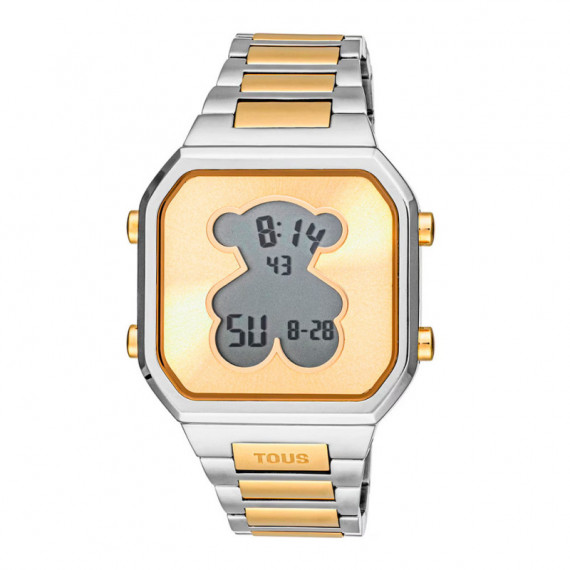 Reloj Digital con Brazalete de Acero Ss y Acero Ipg Dorado D-bear  TOUS