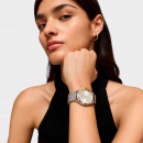 Reloj Analógico con Brazalete de Acero y Acero Dorado Karat Round Mesh  TOUS