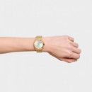 Reloj Analógico con Brazalete de Acero Dorado Karat Round Mesh  TOUS