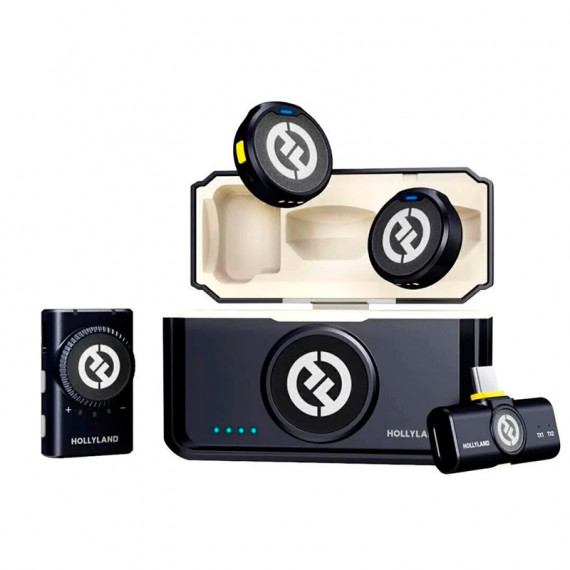 HOLLYLAND Lark M2 Mini Combo Sistema Micrófono Inalámbrico