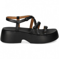 Tiras con Hebillas X Piel Negro  CAMPER