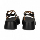 Tiras con Hebillas X Piel Negro  CAMPER