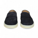 Mocasin Antifaz ante Azul  HUGO BOSS