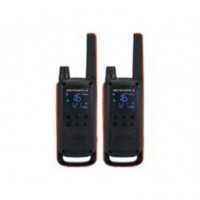Walkie Talkie MOTOROLA T82 2 Unidades Negro/rojo (B8P00811EDRMAW)