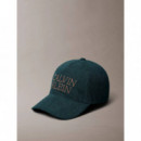 Corduroy Graphic 5 Panel Cap Navy Teal  CALVIN KLEIN