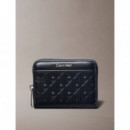 Emblem Aop Embossed Zip Around Black  CALVIN KLEIN