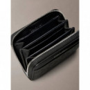 Emblem Aop Embossed Zip Around Black  CALVIN KLEIN