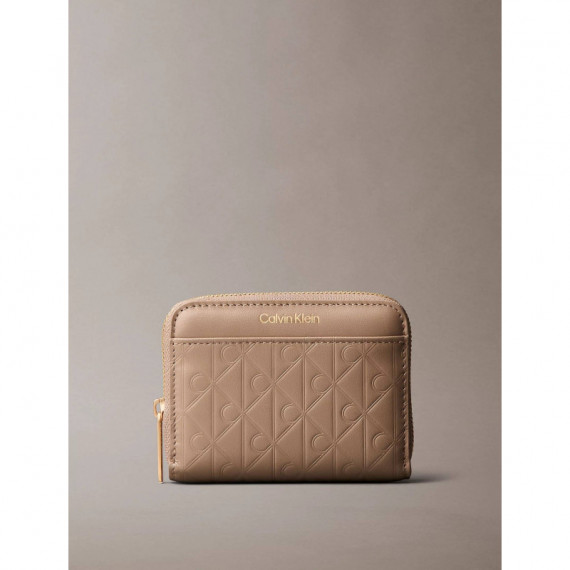 Emblem Aop Embossed Zip Around Desert Ta  CALVIN KLEIN