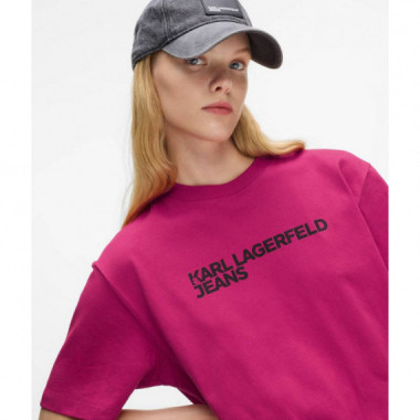 Klj Reg Ss Essential Tee Very Berry  KARL LAGERFELD