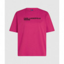Klj Reg Ss Essential Tee Very Berry  KARL LAGERFELD