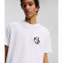 Klj Reg Monogram Tee White  KARL LAGERFELD