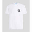 Klj Reg Monogram Tee White  KARL LAGERFELD