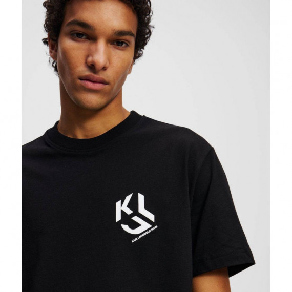 Klj Reg Monogram Tee Black  KARL LAGERFELD