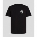 Klj Reg Monogram Tee Black  KARL LAGERFELD