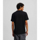 Klj Reg Monogram Tee Black  KARL LAGERFELD