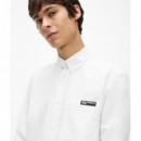 Klj Poplin Shirt White  KARL LAGERFELD