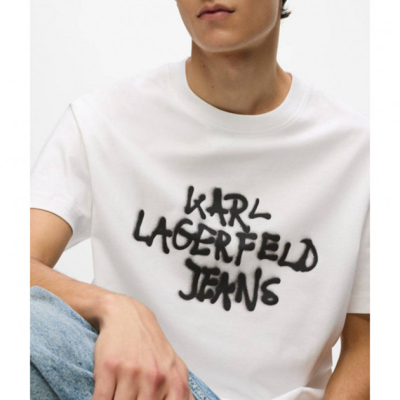 Klj Reg Ss Graffiti Tee Black  KARL LAGERFELD