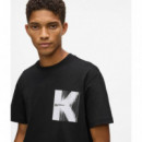 Klj Reg Ss K Logo Tee Black  KARL LAGERFELD