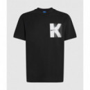 Klj Reg Ss K Logo Tee Black  KARL LAGERFELD