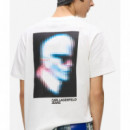 Klj Reg Ss Karl Tee White  KARL LAGERFELD
