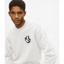 Klj Reg Monogram Sweat White  KARL LAGERFELD