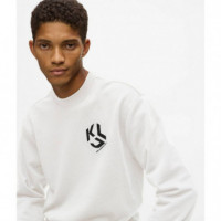 Klj Reg Monogram Sweat White  KARL LAGERFELD