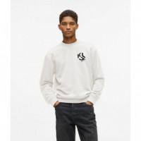 Klj Reg Monogram Sweat White  KARL LAGERFELD
