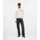 Klj Reg Monogram Sweat White  KARL LAGERFELD