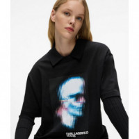Klj Reg Graffiti Logo Black  KARL LAGERFELD