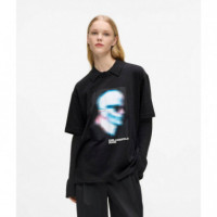 Klj Reg Graffiti Logo Black  KARL LAGERFELD