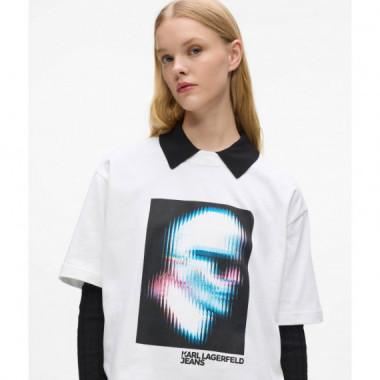 Klj Relaxed Ss Karl Tee White  KARL LAGERFELD