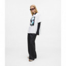 Klj Relaxed Ss Karl Tee White  KARL LAGERFELD