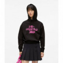 Klj Reg Graffiti Hoodie Black  KARL LAGERFELD
