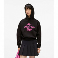 Klj Reg Graffiti Hoodie Black  KARL LAGERFELD