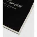 K/hotel Karl Crest Beachtowel Black  KARL LAGERFELD
