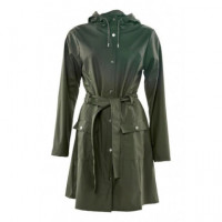 RAINS Chaquetas Mujer Chubasquero Curve de Mujer con Corte Femenino Verde