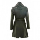 RAINS Chaquetas Mujer Chubasquero Curve de Mujer con Corte Femenino Verde