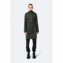 RAINS Chaquetas Mujer Chubasquero Curve de Mujer con Corte Femenino Verde