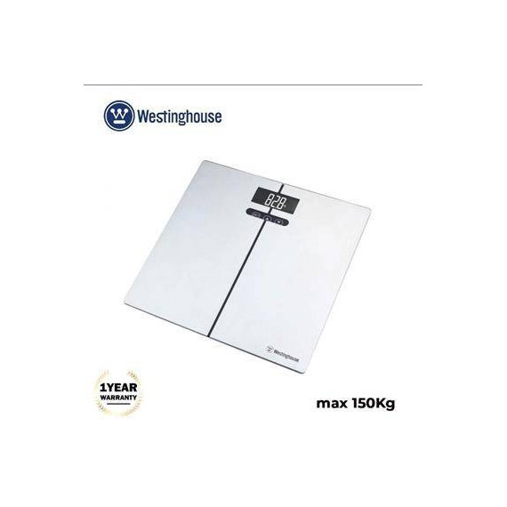 WESTINGHOUSE Bascula Baño Digital Cristal WHSF907H hasta 150KG,MEDICION Grasa Corporal
