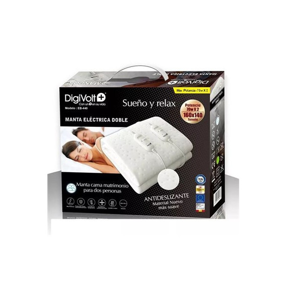 DIGIVOLT Manta Electrica 160X140 para Cama EB-400