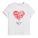 Camiseta Manga Corta Corazón  DESIGUAL